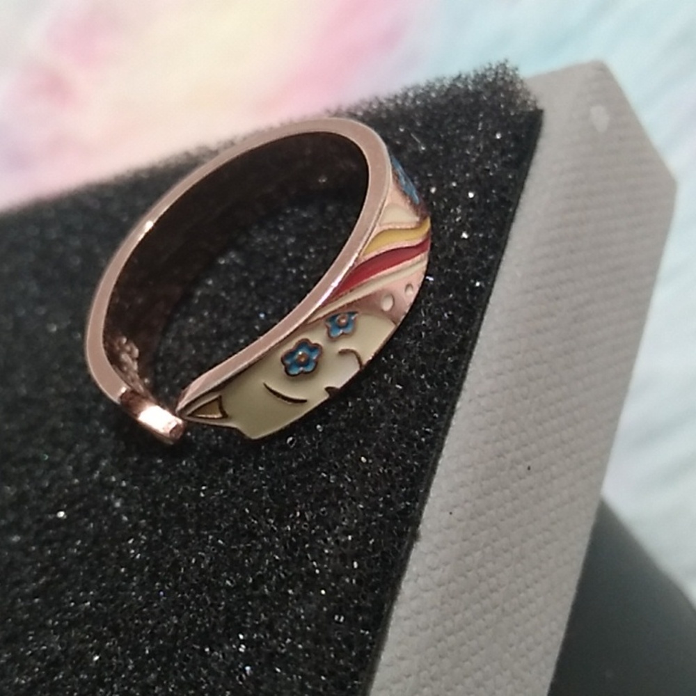 LANMENSY Demon Slayer Anime Ring 18kt Rose Gold Over 925 Sterling Silver Sz.7 - Picture 7 of 12